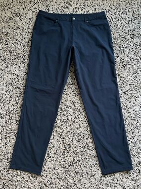 Lululemon ABC 5-Pocket Pants Classic Fit Warpstreme 33” Inseam Navy Blue 38